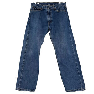 Levi's 505 Men's Size 36x30 Blue Regular Fit Straight Leg 100% Cotton Denim Jean